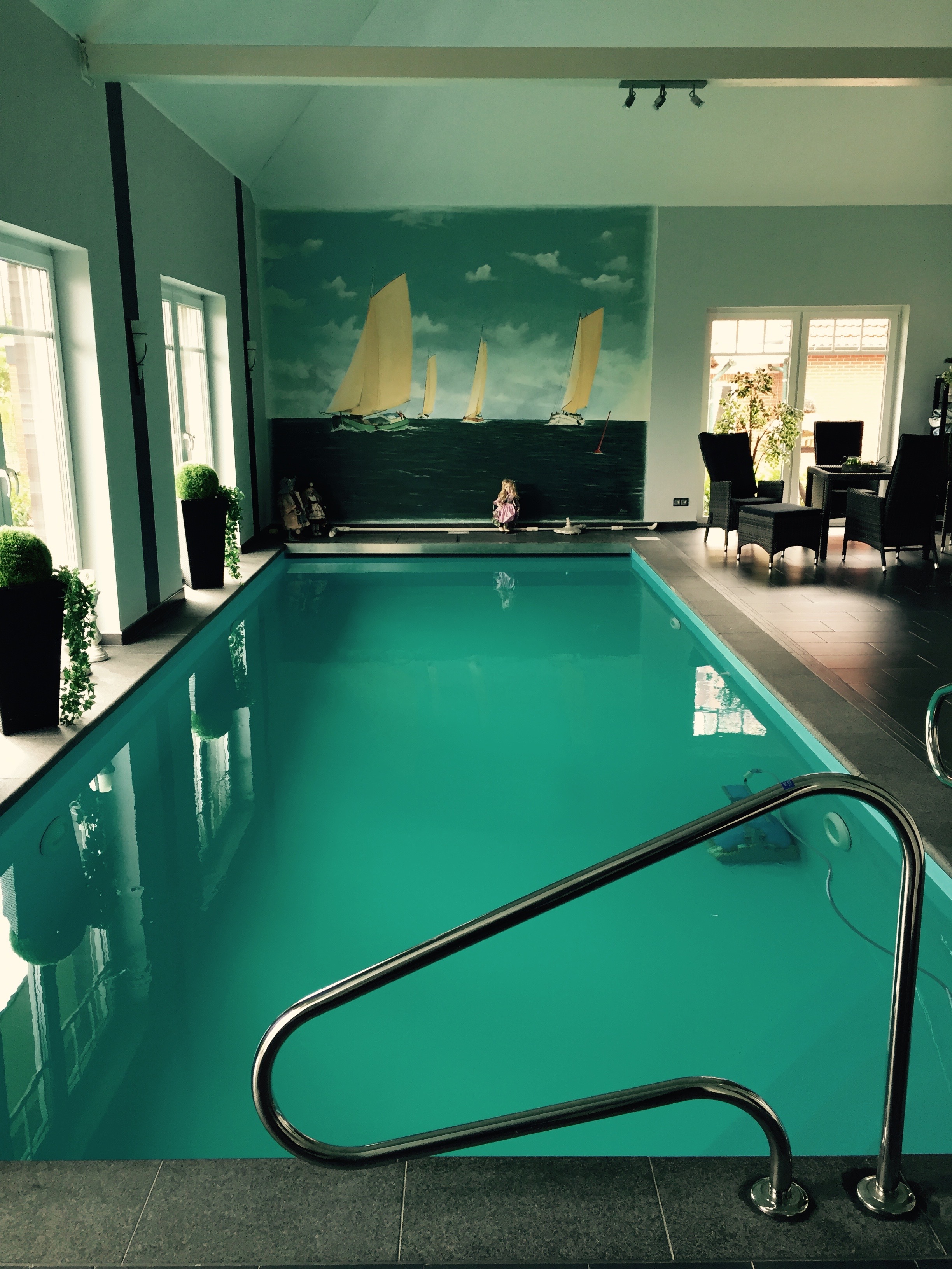 Binnenzwembad aangelegd in Neukamperfehn Duitsland